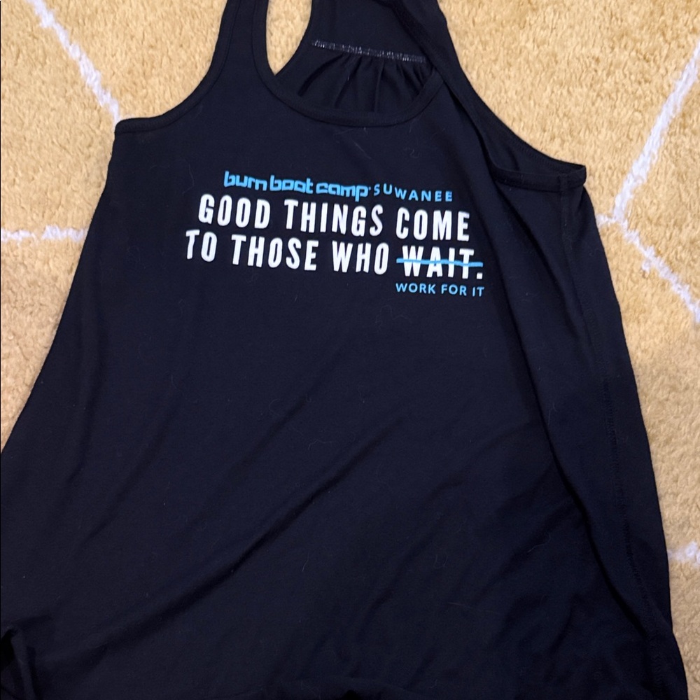 Burn Boot Camp Black Motivational Tank Top